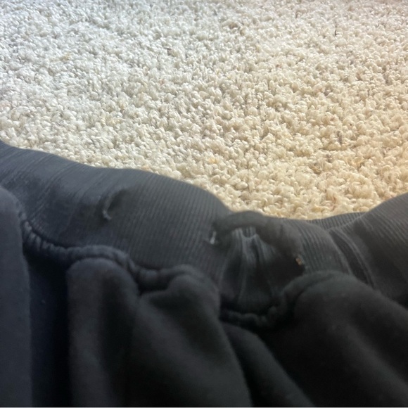 2013 MAIN LABEL OFF-WHITE YELLOW STRIPE CINCH WAIST SWEATPANTS - Picture 6 of 11